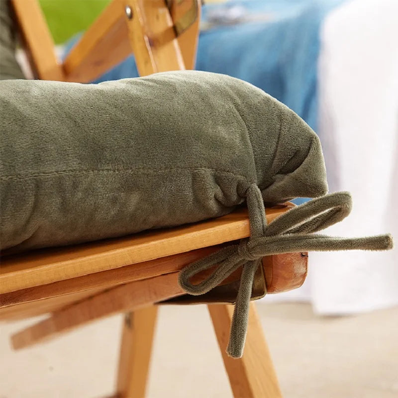 coussin chaise velours boutons vert olive moderne confortable amovible lavable ppcotton polyester rectangulaire adultes