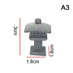 Lanternes miniatures traditionnelles gris texture granit opaques accessoire décoration intérieure maison