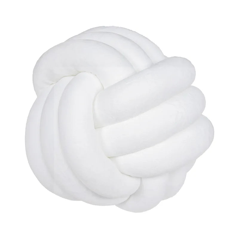 coussin décoratif rond peluche doux nœud décoration lit chambre enfant