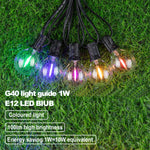 guirlande lumineuse led rouge sphères translucides moderne 10m 15m 20m