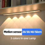 lampe led rechargeable détecteur mouvement adhésif 20cm 30cm 40cm 50cm blanc neutre moderne