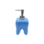 distributeur savon liquide forme dent bleu rose orange violet moderne