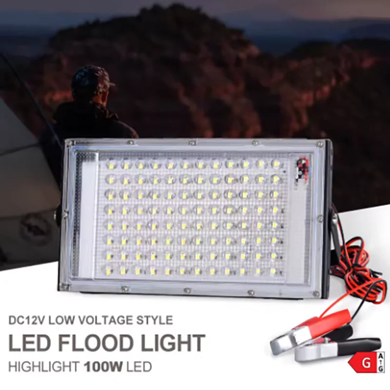 projecteur led 100w ip65 gris moderne clips electrique 6000k 3000k 12vextérieur