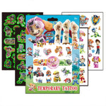 tatouages temporaires paw patrol multicolores animaux adhésifs sacs cartoon chiens personnages dessins animés