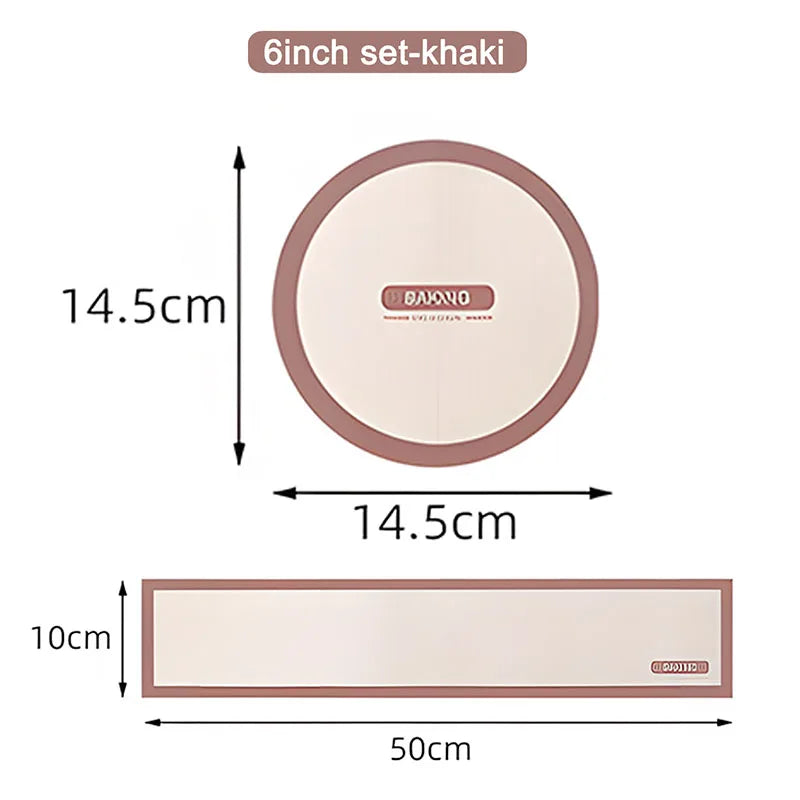 tapis adhésifs silicone reutilisables nettoyage facile liberations parfaites gateaux textures modernes six huit dix