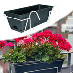 bac fleurs moderne noir blanc vert balcon rail porche décoration extérieure intérieure détachable