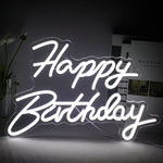 enseigne lumineuse led transparente moderne décoration intérieure party rose bleu jaune graphique câble usb