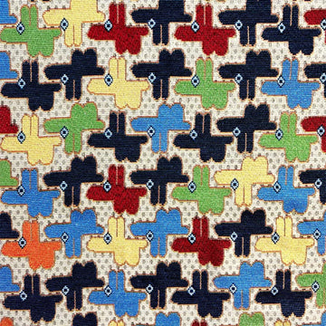 tissu jacquard multicolore motif animal cartoon papillon floral canapé coussin nappe décoration