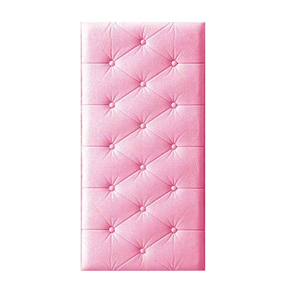 panneaux muraux décoratifs autocollants motif capitonné moderne marron blanc vert rose jaune bleu ciel