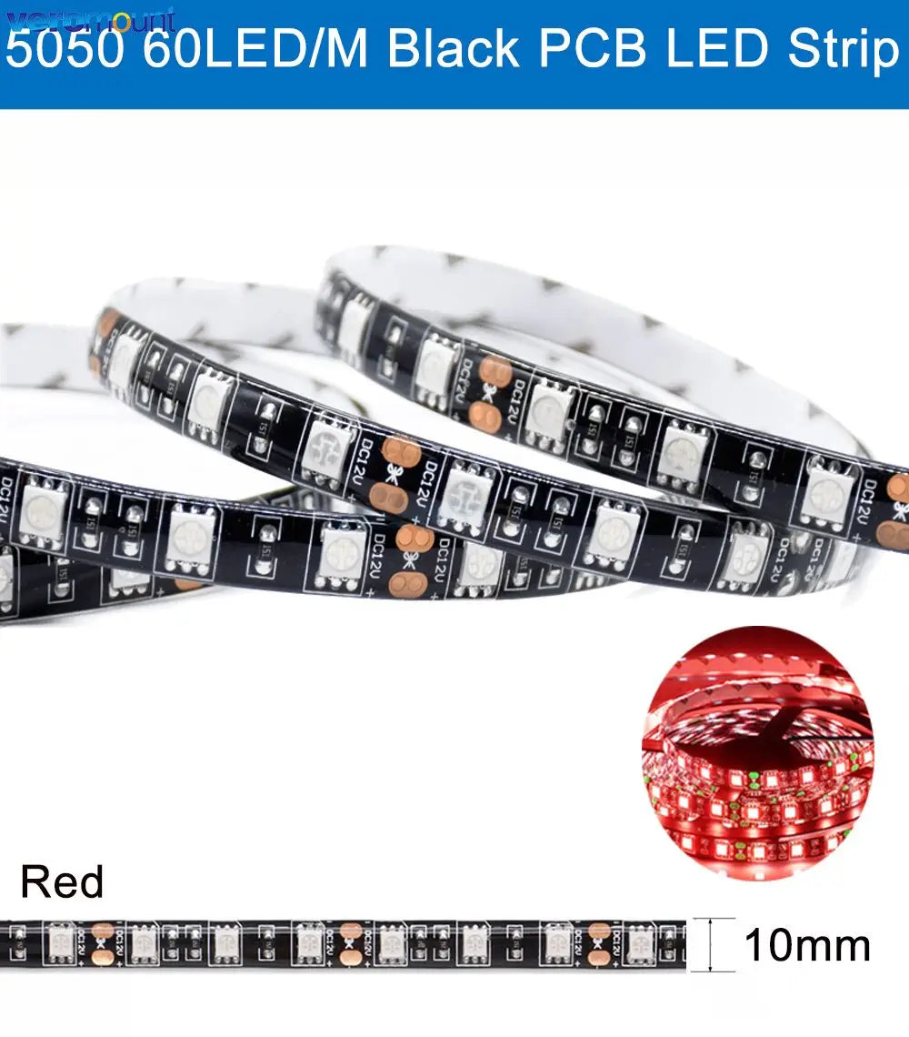 ruban led smd 5050 5m rgbw ip65 noir adhésif 60ledsmètre moderne connecteur troisbroches