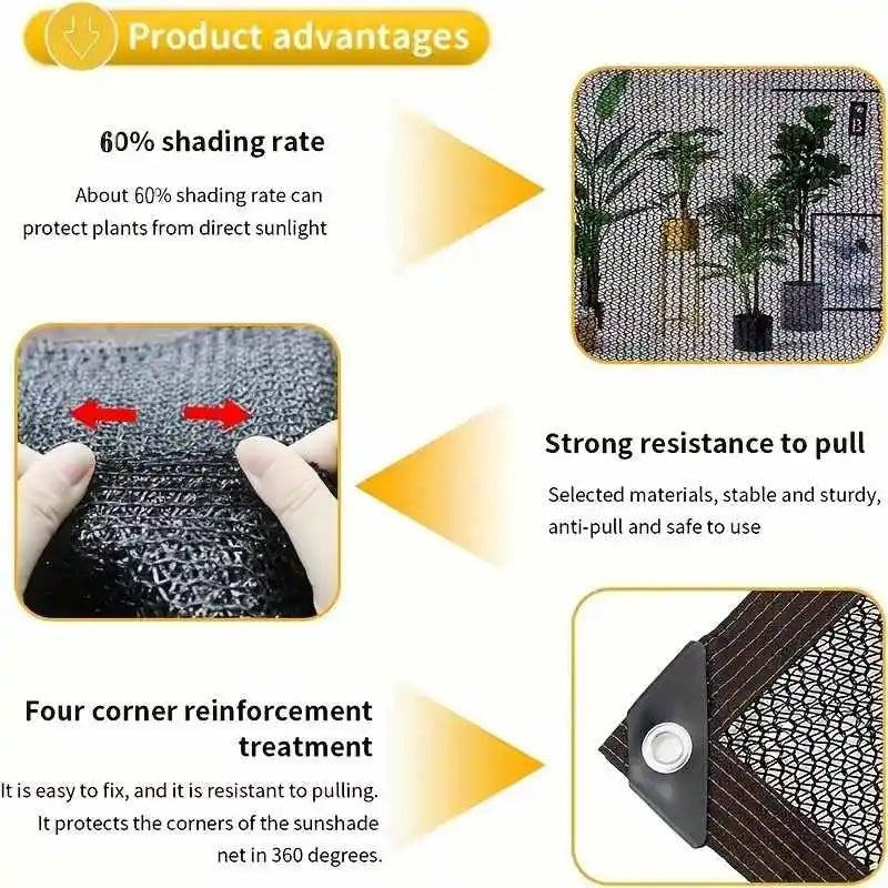 filet protection solaire maille noire jardin terrasse pergola clips fixation