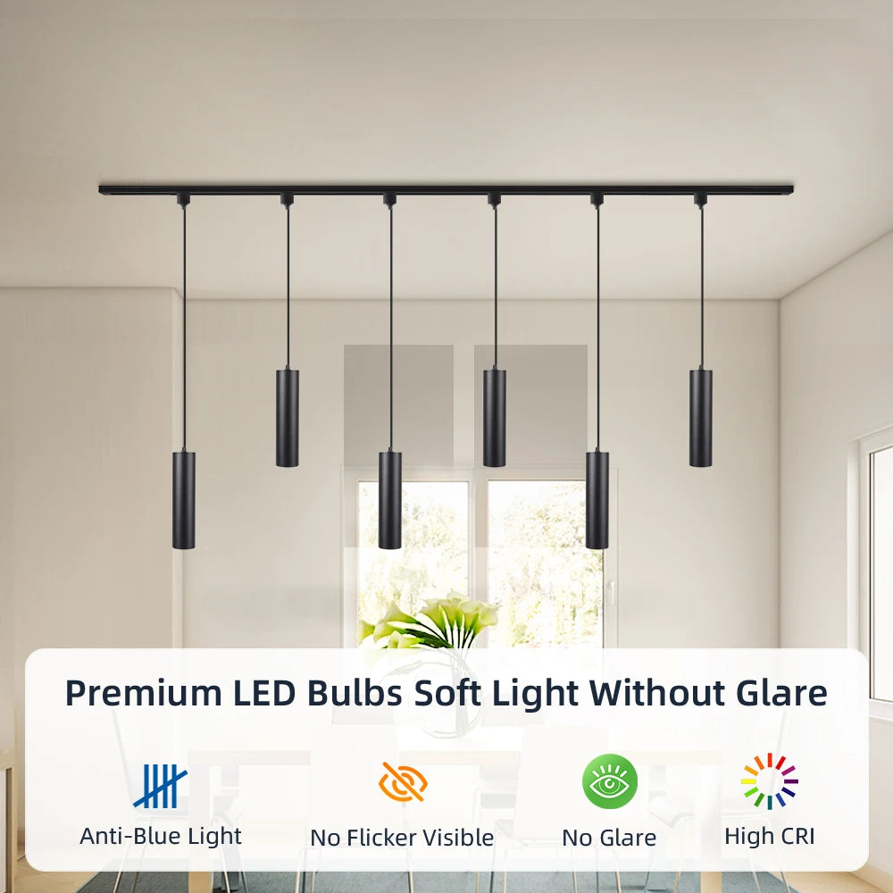 ampoules led suspendues modernes 10w 15w noir câble ajustable minimaliste led echangable