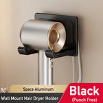 séchoir cheveux adhésif mural violet doré gris moderne aluminium laqué