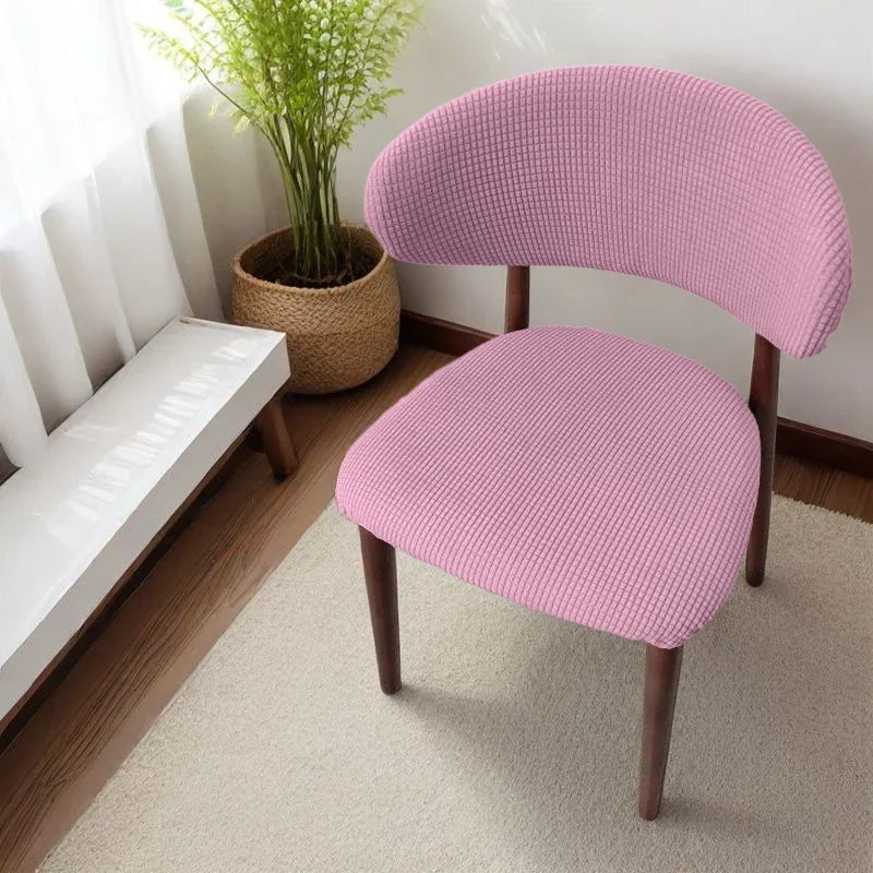 housse chaise moderne tissu carreaux beige gris vert adhésif polyester