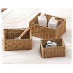 paniers rangement osier tressé rectangulaires multi taille rustiques organisation salle bain