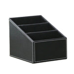 boîte bijoux moderne simili cuir noir marron compartiments rangement réutilisable cosmétiques objets divers