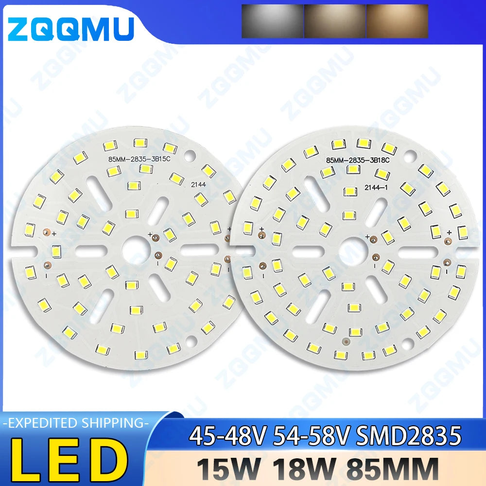 plaque led 18w 85mm blanc moderne diodes led 54 85v ccc certifié 45 48v