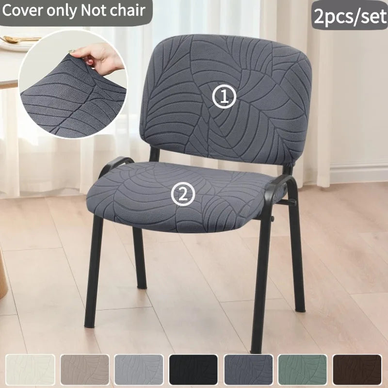 housse chaise gris rayures moderne adhésif polyester salle manger mariage banquette universelle washable