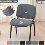 housse chaise gris rayures moderne adhésif polyester salle manger mariage banquette universelle washable