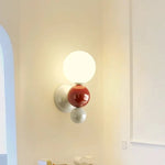 applique murale moderne sphères colorées blanc rouge vert éclairage quotidien fixée mur nordique