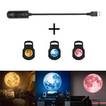 projecteur mural led lune or rose bleu moderne clips