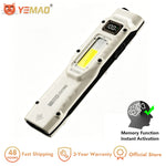 lampe torche tactique led rechargeable uv argent noir moderne compact clip antibruit