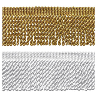 franges rideau polyester or argent bleu clair torsadées 11m décoration intérieure élégante DIY