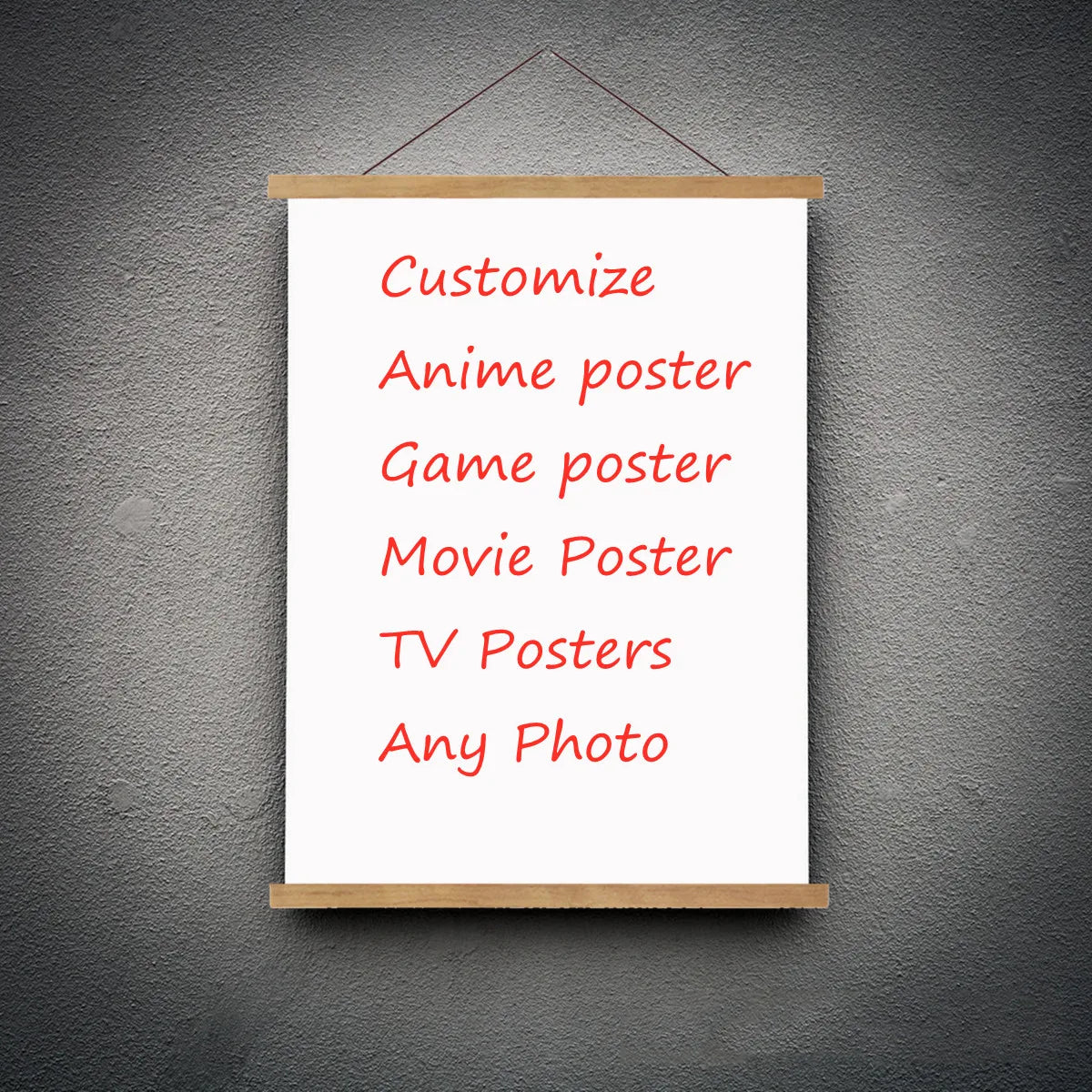 Cadre mural minimaliste texture bois fond blanc encre imperméable affiche animation toile rectangulaire verticalSuspension