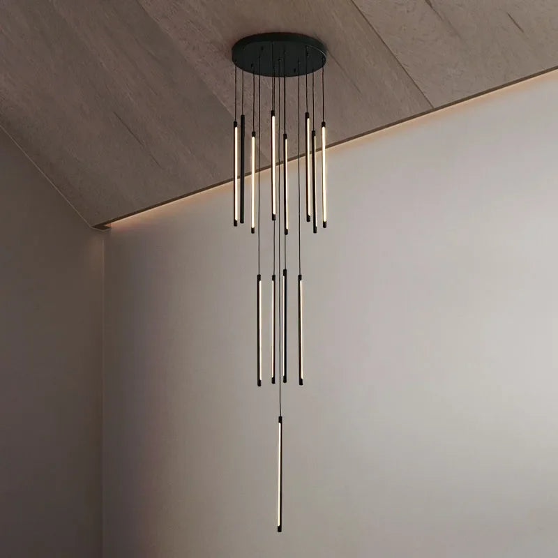 suspension lumineuse or noir moderne 10 13 16 19 lumières télécommande haute qualité certifications