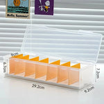 boîte rangement cartes transparente séparateurs réglables poignées moderne réutilisable respectueuse environnement articles divers organiser