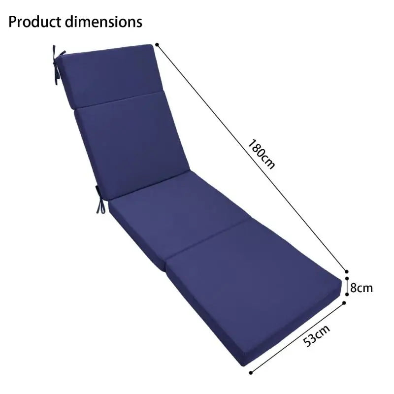 transat bleu marine moderne antidérapant mousse pu polyester uni opaque ruban fixationextérieur patio plage
