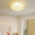 lampe suspension blanc forme géométrique moderne plaque fixation flux lumineux intelligent certification sécurité