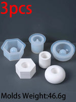 vases silicone blanc rose jaune bleu vert modernes minimalistes hexagonaux rondels hand made