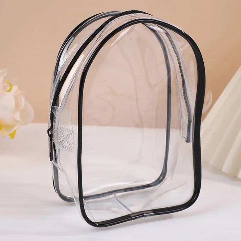 sac main transparent moderne cordon serrage noir vert rose violet minimaliste