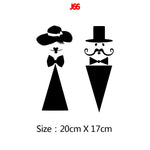 autocollants mural personnages stylisés humour minimaliste noir adhésif salle bain chambre enfants décoration vinyle