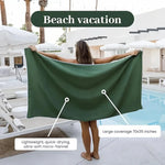 serviette plage microfibre séchage rapide aimants vert olive moderne camping piscine