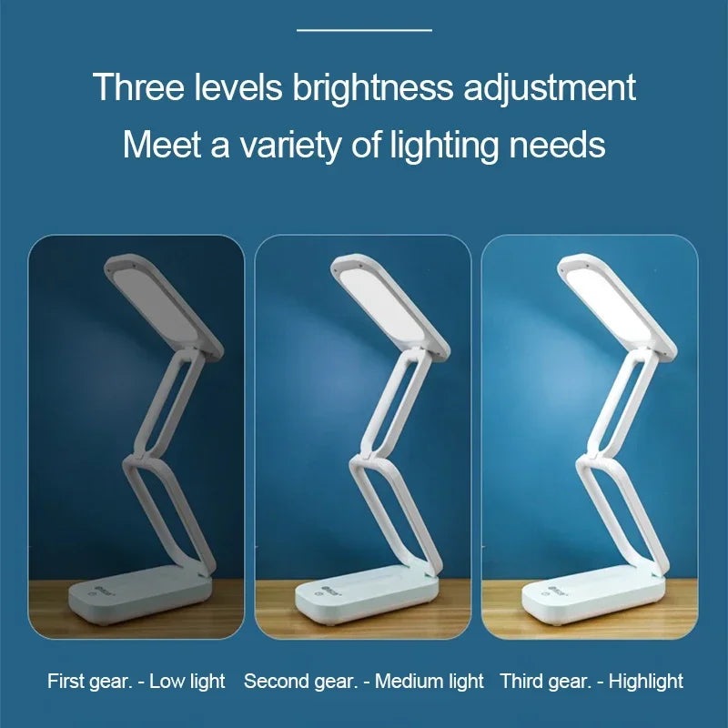 lampe pliable moderne rechargeable usb blanc mat intérieur nuit adjustable led