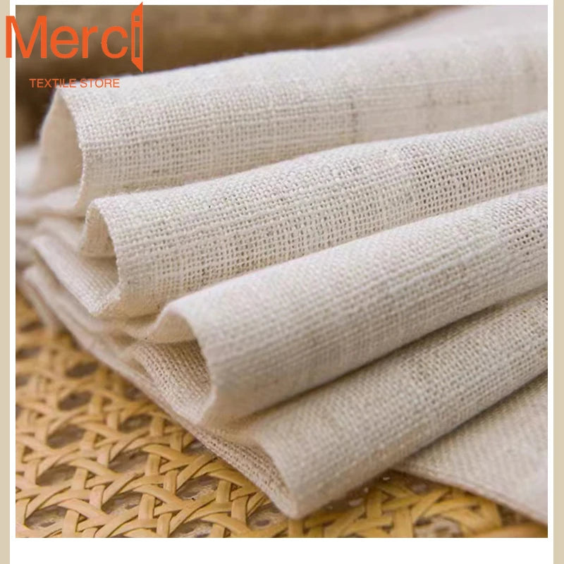 rideau polyester texture lin classique beige clair fenêtre française moderne personnalisable opaqué