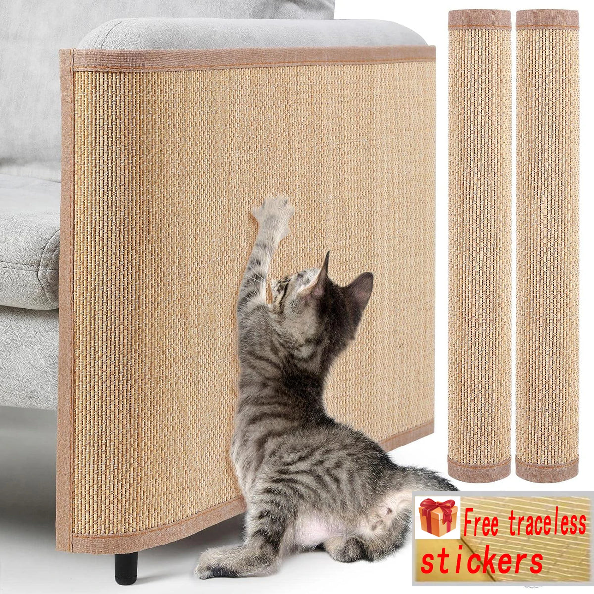 tapis anti rayures chat protection murale canapé planche gratter bambou durable jouet massage cat