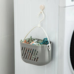 organisateur suspendu moderne panier perforé gris blanc orange rangement cuisine salle bain pratique