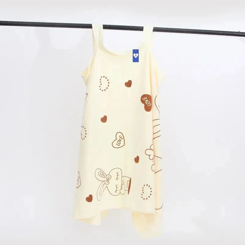 serviette bain robe décontractée rose jaune bleu cœurs LOVE absorbante
