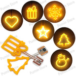 clé lumineuse led cœur étoile sapin cadeau moderne orange adhésif puce led motifs géométriques