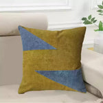coussin carré moderne motif géométrique rouge bleu vert gris polyester coton qualité confortable maison