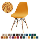 Chaise couvre velours étirable moderne fixée couleur vert foncé beigeclair