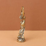 statue décorative femme dorée bronze drapés classique sculptural intérieur 8.5cm haute