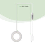lampe led plante hauteur réglable lumière blanche circulaire moderne câble usb interrupteur