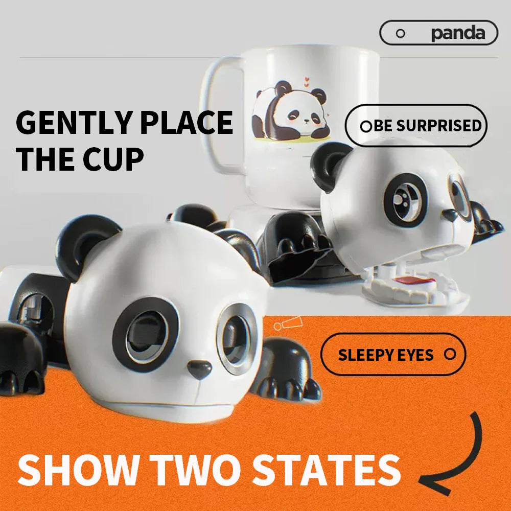 dessous verre panda blanc noir tasse smartphone isolation ludique moderne