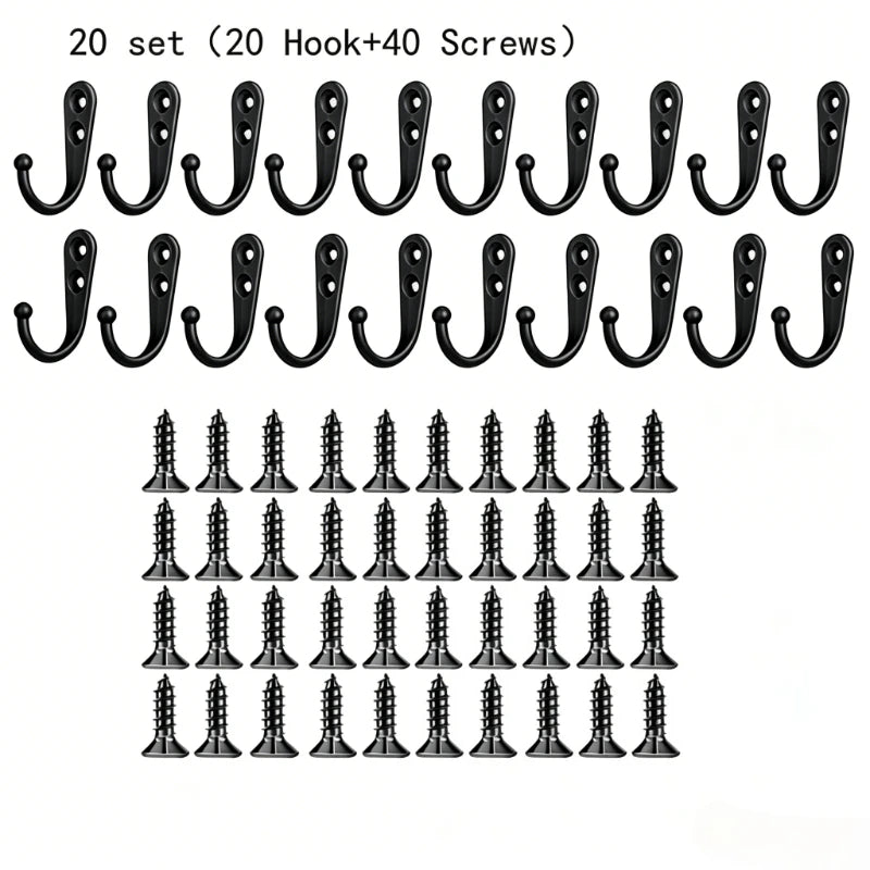 crochets muraux robustes acier inoxydable bronze noir blanc utilisation multiple moderne minimaliste vis fixations