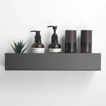 étagère murale moderne gris foncé laquée alliage aluminium flacons lotion salle bain