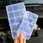 boîtes rangement transparentes plastique poignées modernes pratiques compartiments réglables bijoux oreilles